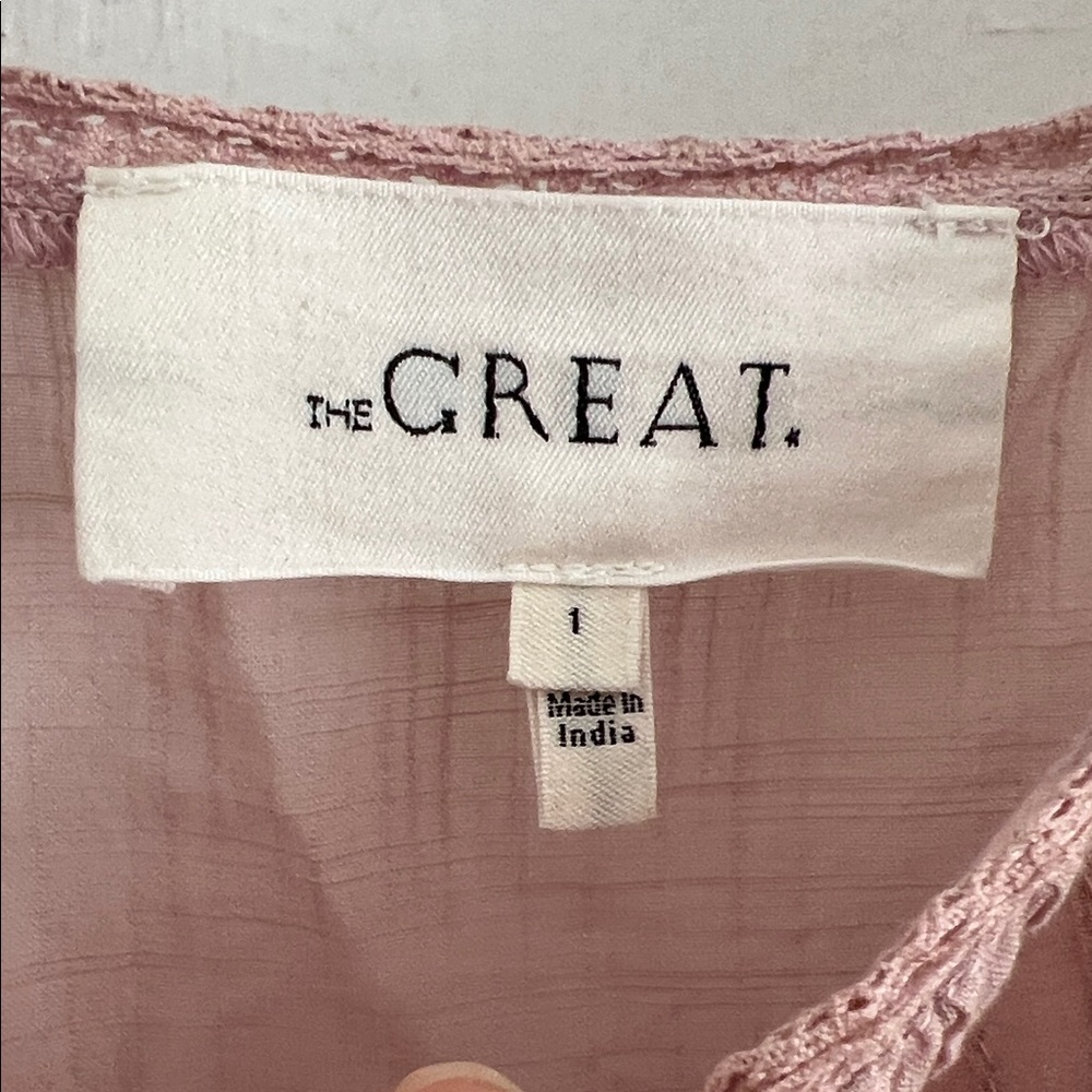 THE GREAT. Blush Pink Sleeveless Blouse - Picture 2 of 6